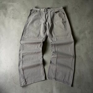 Akademiks Baggy Grey Denim Jeans Mens 40x32 Y2K Hip Hop Skate Wide Leg Pants